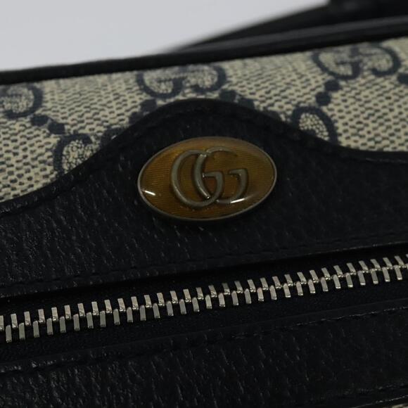 GUCCI GG Supreme Sherry Line Shoulder Bag Pvc Navy Red - Picture 14 of 16